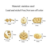 10pcs Stainless Steel Flower Charms Pendant for DIY Jewelry Making
