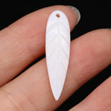 5Pcs Shell Pendant Leaf-Shaped Beads Jewelry Making DIY Necklace Earrings