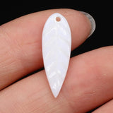 5Pcs Shell Pendant Leaf-Shaped Beads Jewelry Making DIY Necklace Earrings