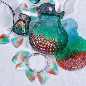 Music Lover Guitar Pick Resin Mold for DIY Jewelry