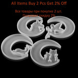 Moon Cat Deer Epoxy Resin Molds Silicone For DIY Jewelry Making