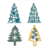 Christmas Tree Snowflake Ornaments Resin Molds DIY Keychain Pendant