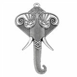 2pcs Elephant Head Pendant Charms for Jewelry Making