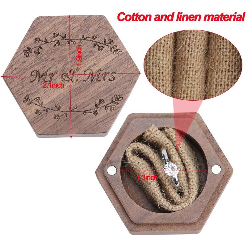 Personalized Ring Bearer Box Wedding Rings Wood Holder