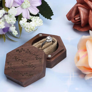 Personalized Ring Bearer Box Wedding Rings Wood Holder