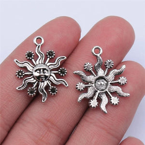 20pcs Sun Charms Pendant For DIY Jewelry Making