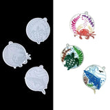 7Pcs Marine Animal Keychain Silicone Molds DIY Jewelry Crafting Mould