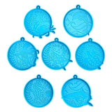 7Pcs Marine Animal Keychain Silicone Molds for Valentines Birthday Gift
