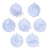 7Pcs Marine Animal Keychain Silicone Molds for Valentines Birthday Gift