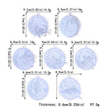 7Pcs Marine Animal Keychain Silicone Molds for Valentines Birthday Gift