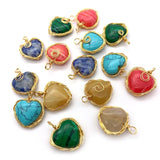 Malachite Heart Pendant Jewelry Making DIY Necklace Earrings Bracelet Sodalite