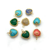 Malachite Heart Pendant Jewelry Making DIY Necklace Earrings Bracelet Sodalite