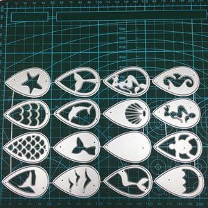 16Pcs Sea Creatures Stencil Template Metal Cut Die for Scrapbook Album Y08E