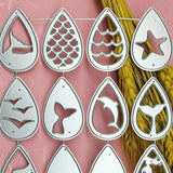 16Pcs Sea Creatures Stencil Template Metal Cut Die for Scrapbook Album Y08E