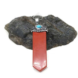 Sword Shape Stone Charm Pendant for DIY Jewelry Making 18x55mm