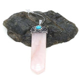Sword Shape Stone Charm Pendant for DIY Jewelry Making 18x55mm