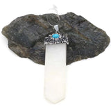 Sword Shape Stone Charm Pendant for DIY Jewelry Making 18x55mm