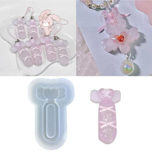 Quicksand Resin Casting Mold Crystal Silicone Epoxy Pendant Keychain