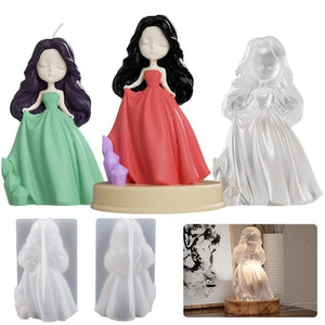 Princess Silicone Mold for Candle Making Resin Mould Ornaments