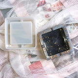 Crystal Home Decor Ashtray Molds Square Round Epoxy Resin Silicone Mould