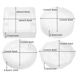 Crystal Home Decor Ashtray Molds Square Round Epoxy Resin Silicone Mould