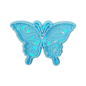 Silicone Light Shadow Keychain Moulds Hole Keyring Pendant Crafts