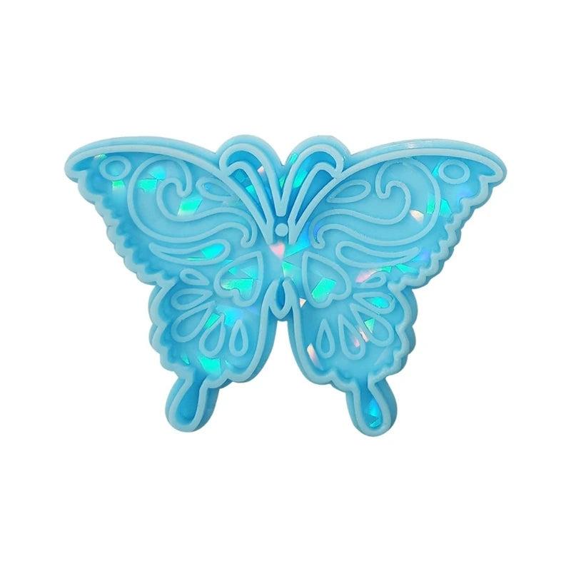 Silicone Light Shadow Keychain Moulds Hole Keyring Pendant Crafts