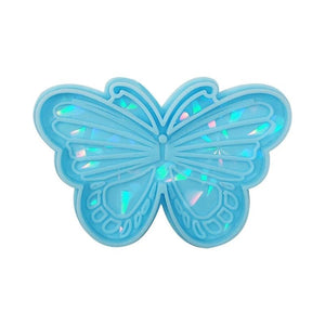 Silicone Light Shadow Keychain Moulds Hole Keyring Pendant Crafts