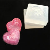 Silicone Jewelry Mold Heart Shapes Pendant Resin Cake DIY Craft Tools