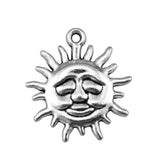 4pcs Sun Pendant DIY Necklace Keyring Jewelry Findings