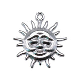 4pcs Sun Pendant DIY Necklace Keyring Jewelry Findings