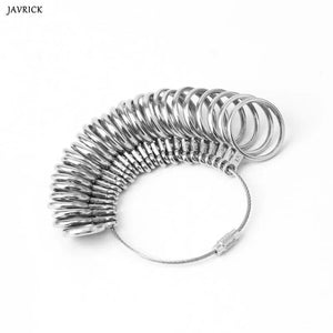 Jewelry Measuring Tool Rings Size Metal Finger Ring Sizer Measure Gauge