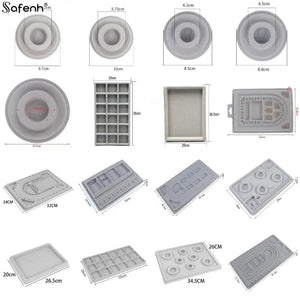 Gray Flocked Bead Board Necklace Beading Organizer Tray DIY Craft Tool