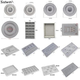 Gray Flocked Bead Board Necklace Beading Organizer Tray DIY Craft Tool