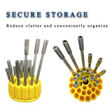 360 Rotary Engraving Tool Grinding Head Needle Storage Box Stainless Steel Base