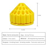 360 Rotary Engraving Tool Grinding Head Needle Storage Box Stainless Steel Base