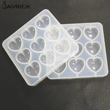DIY Crystal Heart Shape Mold Silicone Pendant Making Molds