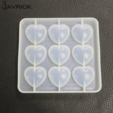 DIY Crystal Heart Shape Mold Silicone Pendant Making Molds