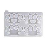 Tiger Paw Silicone Keychain Mold with Keyring Hole