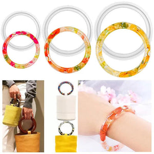 2PCS Silicone Bracelet Resin Epoxy Molds DIY Jewelry Pendant UV Resin Mold