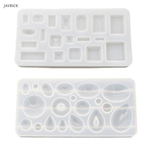 Crystal Epoxy Pendant Mold Mirror Resin Molds Gypsum Necklace Accessories