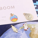 10pcs Star Space Astronaut Rocket Charms Jewelry Making