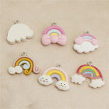10pcs Mixed Cartoon Rainbow Resin Earring Charms DIY Party Wedding Decor