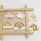 10pcs Mixed Cartoon Rainbow Resin Earring Charms DIY Party Wedding Decor
