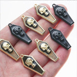 10Pcs Enamel Crosses Skull Charms for Jewelry Making Earring