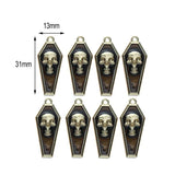 10Pcs Enamel Crosses Skull Charms for Jewelry Making Earring