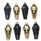 10Pcs Enamel Crosses Skull Charms for Jewelry Making Earring