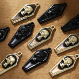 10Pcs Enamel Crosses Skull Charms for Jewelry Making Earring