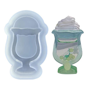 Geometry Sorbet Cup Mold for DIY Keychain Pendant