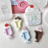 Geometry Sorbet Cup Mold for DIY Keychain Pendant